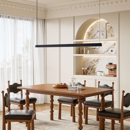 Immax NEO 07308L - Stmievateľný LED luster na lanku MADEIRA LED/44W/230V Wi-Fi Tuya 202 cm čierna + diaľkové ovládanie