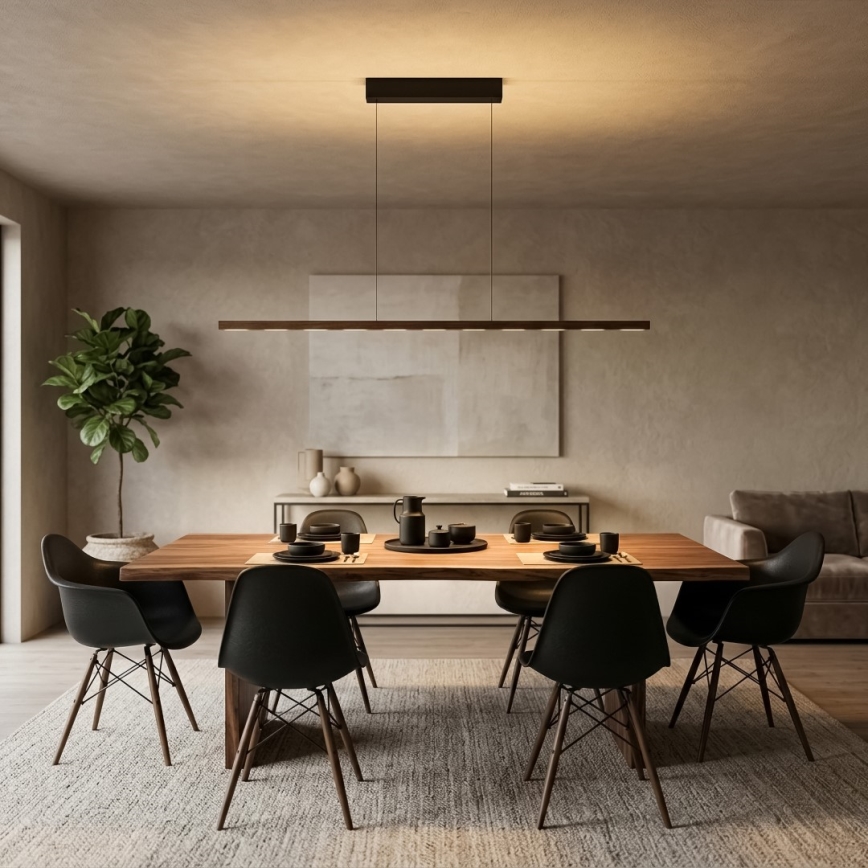 Immax NEO 07309L - stmievateľný LED závesný luster na lane so senzorom MADEIRA LED/37W/230V 157 cm orech