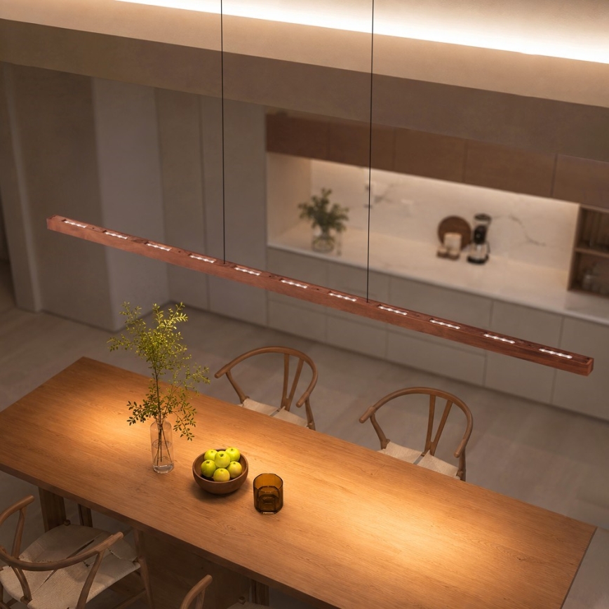 Immax NEO 07309L - stmievateľný LED závesný luster na lane so senzorom MADEIRA LED/37W/230V 157 cm orech