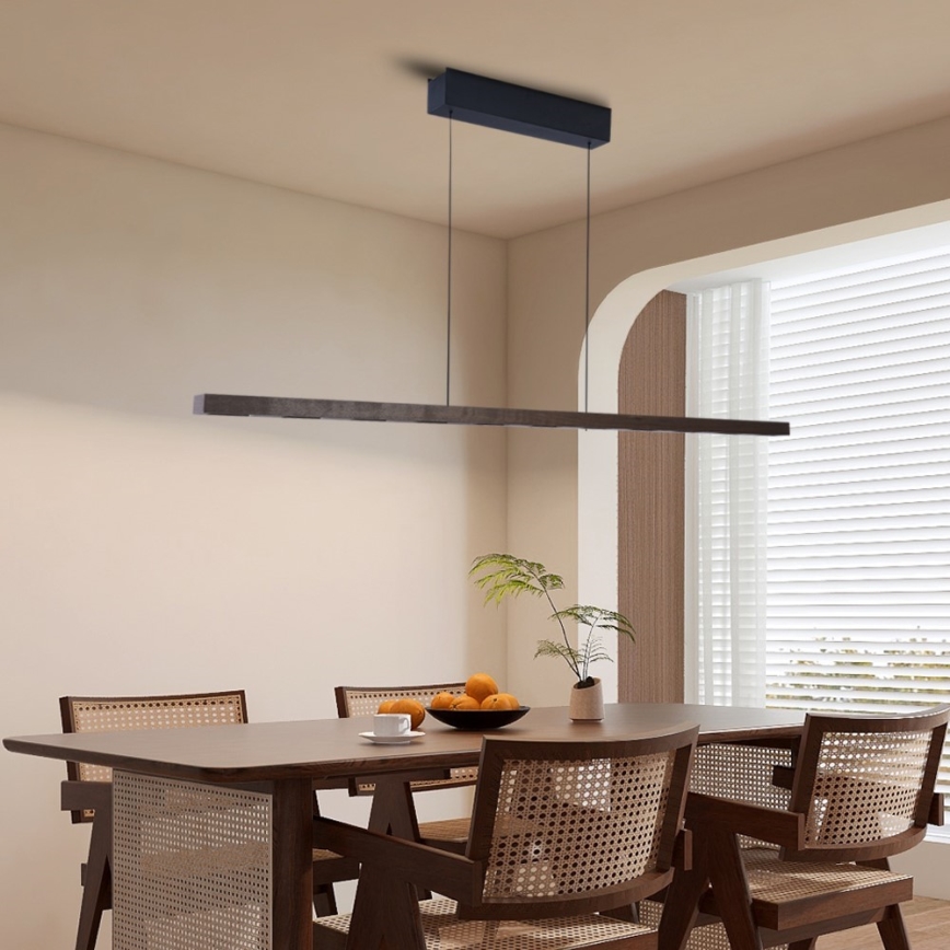 Immax NEO 07309L - stmievateľný LED závesný luster na lane so senzorom MADEIRA LED/37W/230V 157 cm orech