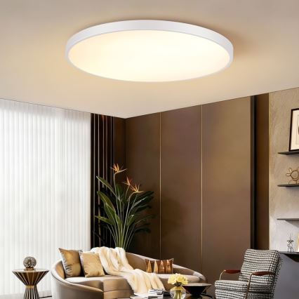 Immax NEO 07316L - LED stmievateľné stropné svietidlo SEMPLICI LED/128W/230V pr. 100 cm Wi-Fi Tuya biela + diaľkové ovládanie