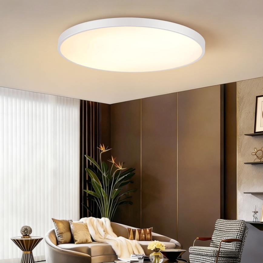 Immax NEO 07316L - LED stmievateľné stropné svietidlo SEMPLICI LED/128W/230V pr. 100 cm Wi-Fi Tuya biela + diaľkové ovládanie