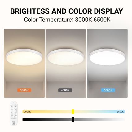 Immax NEO 07316L - LED stmievateľné stropné svietidlo SEMPLICI LED/128W/230V pr. 100 cm Wi-Fi Tuya biela + diaľkové ovládanie