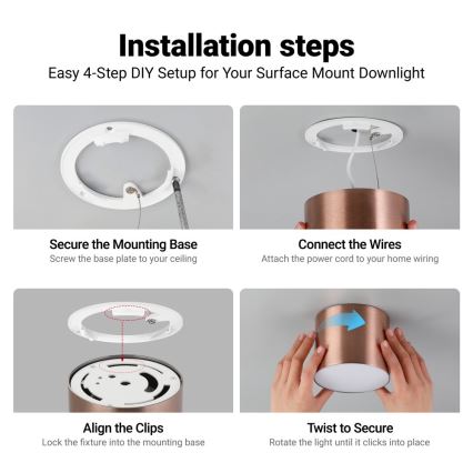Immax NEO 07319L - LED stmievateľné stropné svietidlo RONDATE LED/18W/230V priemer 11,5 cm Wi-Fi Tuya ružové zlato