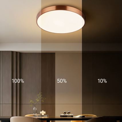 Immax NEO 07321L - LED stmievateľné stropné svietidlo NEO LITE SEMPLICI LED/36W/230V pr. 40 cm Tuya ružovo-zlatá + diaľkové ovládanie