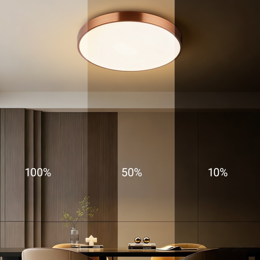 Immax NEO 07321L - LED stmievateľné stropné svietidlo NEO LITE SEMPLICI LED/36W/230V pr. 40 cm Tuya ružovo-zlatá + diaľkové ovládanie