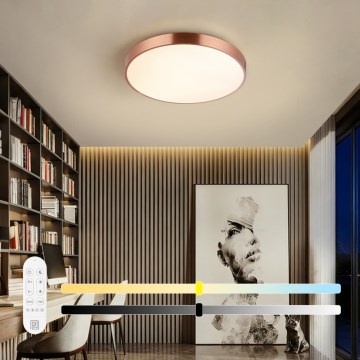 Immax NEO 07321L - LED stmievateľné stropné svietidlo NEO LITE SEMPLICI LED/36W/230V pr. 40 cm Tuya ružovo-zlatá + diaľkové ovládanie