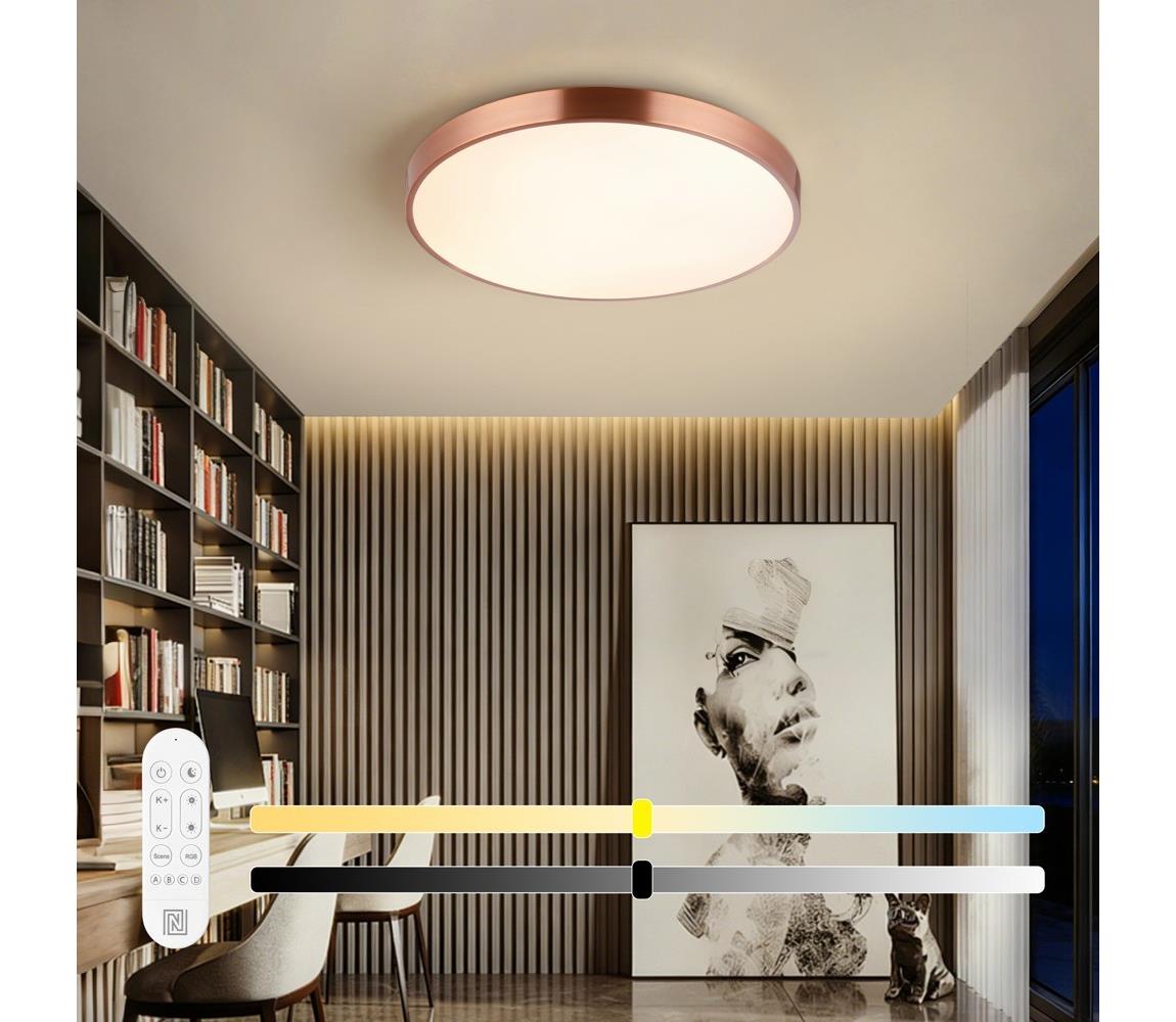 NEO 07322L-LED Stmievateľné stropné svietidlo NEO LITE SEMPLICI 60W/230V priemer 60 cm medené + DO 07322L