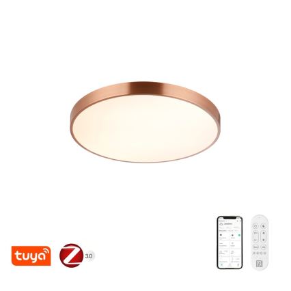 Immax NEO 07322L - stmievateľné LED stropné svietidlo NEO LITE SEMPLICI LED/60W/230V, priemer 60 cm, Tuya, ružové zlato + diaľkové ovládanie