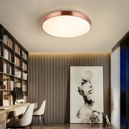 Immax NEO 07322L - stmievateľné LED stropné svietidlo NEO LITE SEMPLICI LED/60W/230V, priemer 60 cm, Tuya, ružové zlato + diaľkové ovládanie