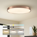 Immax NEO 07323L - LED stmievateľné stropné svietidlo SEMPLICI LED/96W/230V pr. 80 cm Wi-Fi Tuya ružové zlato + diaľkové ovládanie