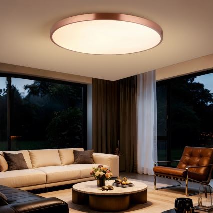Immax NEO 07324L - LED stmievateľné stropné svietidlo SEMPLICI LED/128 W/230 V priemer 100 cm, Wi-Fi Tuya, zlaté + diaľkové ovládanie