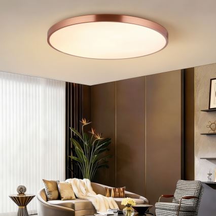 Immax NEO 07324L - LED stmievateľné stropné svietidlo SEMPLICI LED/128 W/230 V priemer 100 cm, Wi-Fi Tuya, zlaté + diaľkové ovládanie