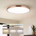 Immax NEO 07324L - LED stmievateľné stropné svietidlo SEMPLICI LED/128 W/230 V priemer 100 cm, Wi-Fi Tuya, zlaté + diaľkové ovládanie