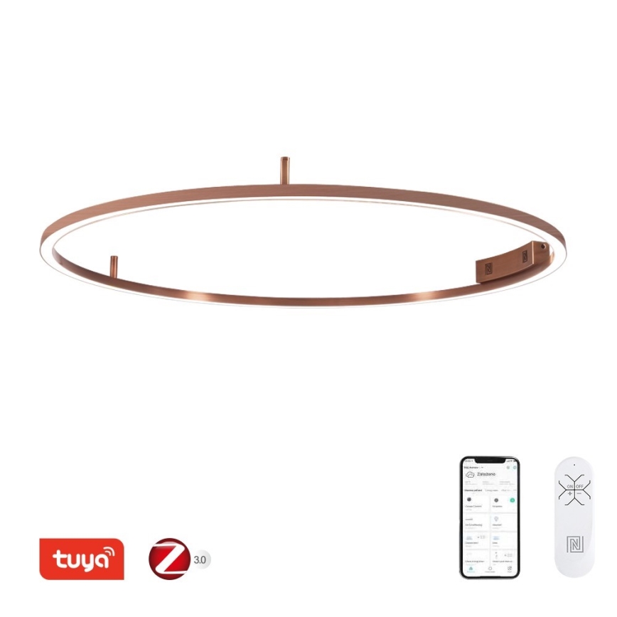 Immax NEO 07325-120C - LED Stmievateľné stropné svietidlo FINO LED/72W/230V 120 cm Tuya ružové zlato + diaľkové ovládanie
