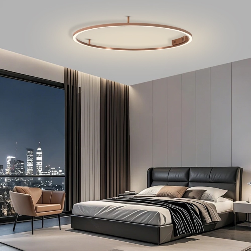 Immax NEO 07325-120C - LED Stmievateľné stropné svietidlo FINO LED/72W/230V 120 cm Tuya ružové zlato + diaľkové ovládanie