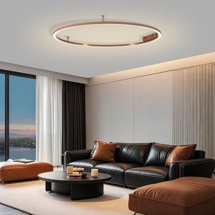 Immax NEO 07325-120C - LED Stmievateľné stropné svietidlo FINO LED/72W/230V 120 cm Tuya ružové zlato + diaľkové ovládanie