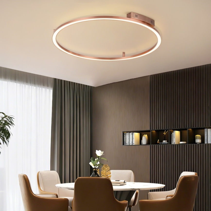 Immax NEO 07325-120C - LED Stmievateľné stropné svietidlo FINO LED/72W/230V 120 cm Tuya ružové zlato + diaľkové ovládanie