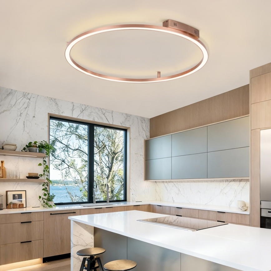 Immax NEO 07325-120C - LED Stmievateľné stropné svietidlo FINO LED/72W/230V 120 cm Tuya ružové zlato + diaľkové ovládanie