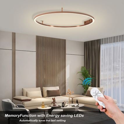 Immax NEO 07326-80C - stmievateľné LED stropné svietidlo FINO LED/55W/230V 80 cm Tuya ružové zlato + diaľkové ovládanie