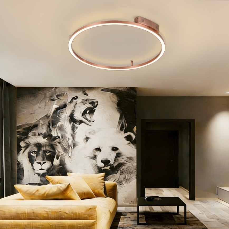 Immax NEO 07326-80C - stmievateľné LED stropné svietidlo FINO LED/55W/230V 80 cm Tuya ružové zlato + diaľkové ovládanie