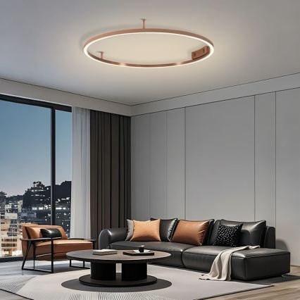 Immax NEO 07326-80C - stmievateľné LED stropné svietidlo FINO LED/55W/230V 80 cm Tuya ružové zlato + diaľkové ovládanie