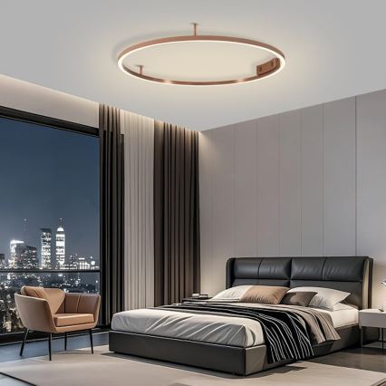 Immax NEO 07326-80C - stmievateľné LED stropné svietidlo FINO LED/55W/230V 80 cm Tuya ružové zlato + diaľkové ovládanie