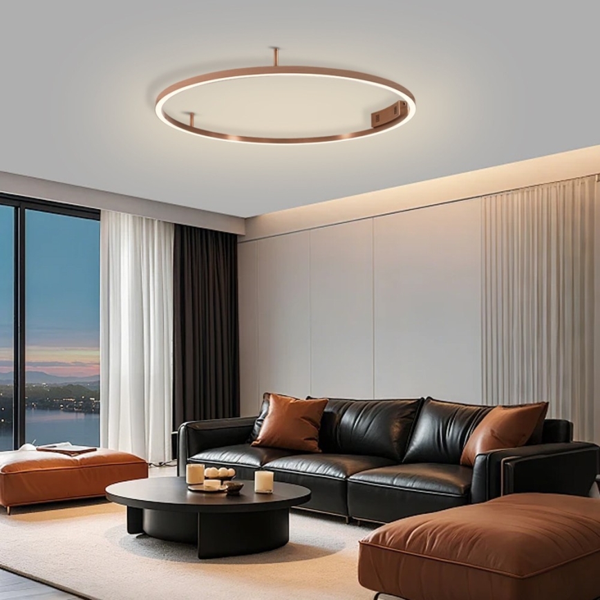 Immax NEO 07326-80C - stmievateľné LED stropné svietidlo FINO LED/55W/230V 80 cm Tuya ružové zlato + diaľkové ovládanie