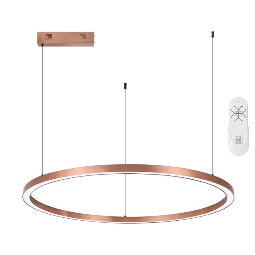 Immax NEO 07327L - Stmievateľný LED luster na lanku FINO LED/55W/230V 80 cm Tuya ružové zlato + diaľkové ovládanie