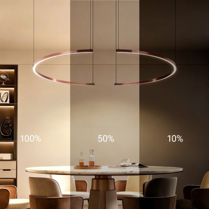 Immax NEO 07328L - stmievateľný LED luster na lane FINO LED/72W/230V 120 cm Tuya ružové zlato + diaľkové ovládanie