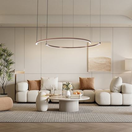 Immax NEO 07328L - stmievateľný LED luster na lane FINO LED/72W/230V 120 cm Tuya ružové zlato + diaľkové ovládanie