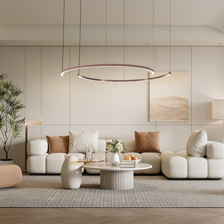 Immax NEO 07328L - stmievateľný LED luster na lane FINO LED/72W/230V 120 cm Tuya ružové zlato + diaľkové ovládanie