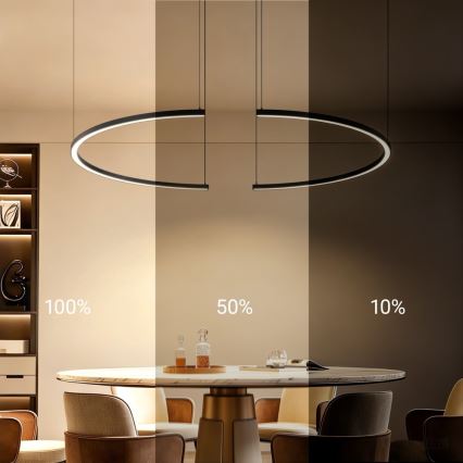 Immax NEO 07329L - LED stmievateľný luster na lane FINO LED/72W/230V 120 cm Tuya čierna + diaľkové ovládanie