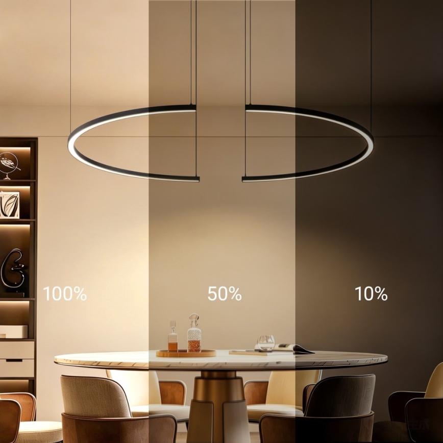 Immax NEO 07329L - LED stmievateľný luster na lane FINO LED/72W/230V 120 cm Tuya čierna + diaľkové ovládanie