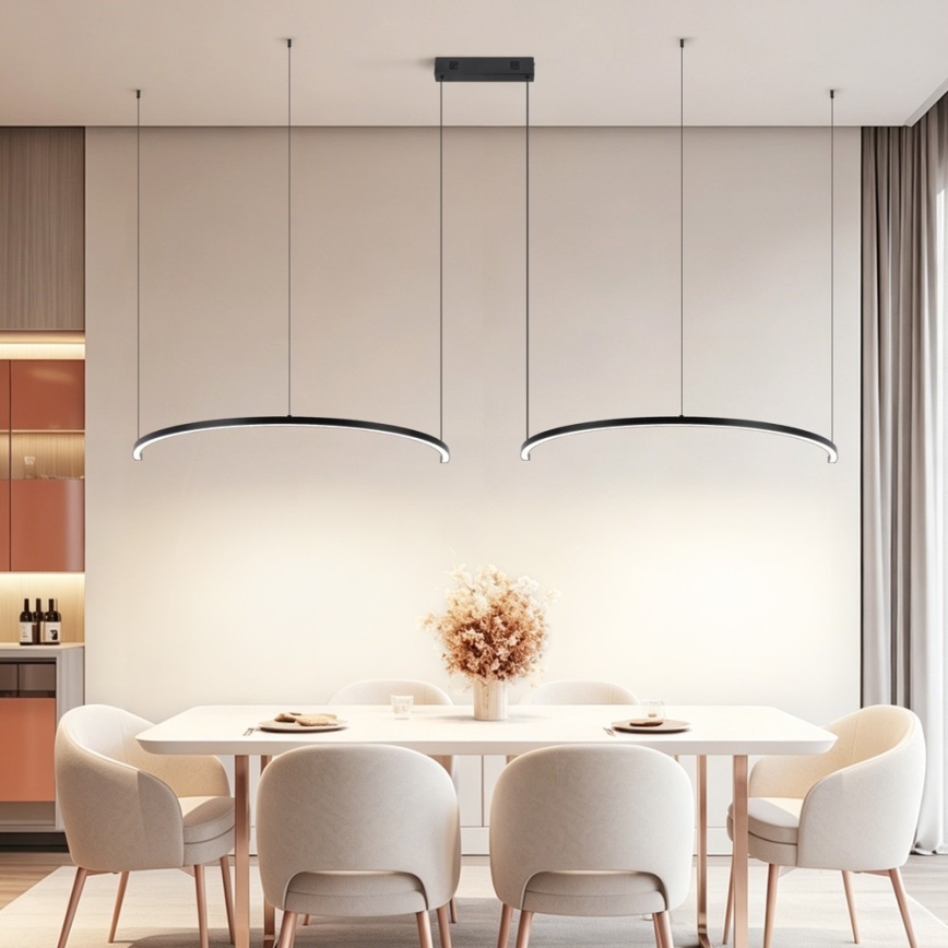 Immax NEO 07329L - LED stmievateľný luster na lane FINO LED/72W/230V 120 cm Tuya čierna + diaľkové ovládanie