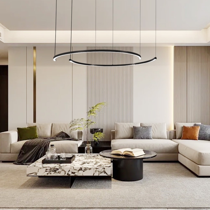 Immax NEO 07329L - LED stmievateľný luster na lane FINO LED/72W/230V 120 cm Tuya čierna + diaľkové ovládanie