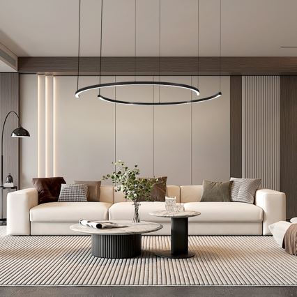 Immax NEO 07329L - LED stmievateľný luster na lane FINO LED/72W/230V 120 cm Tuya čierna + diaľkové ovládanie