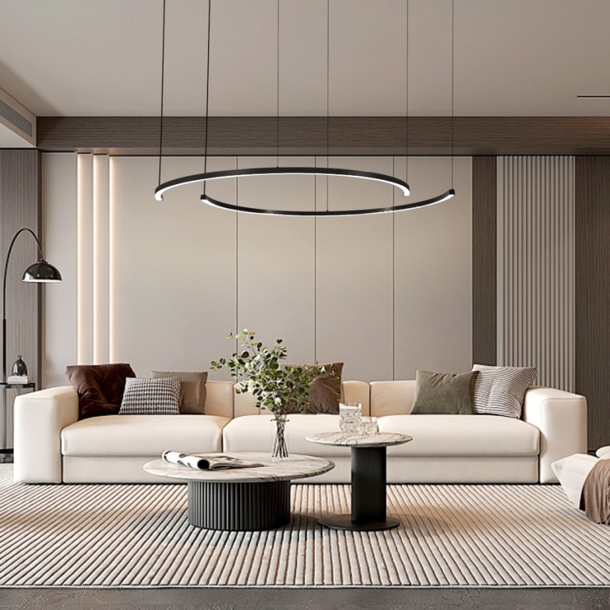 Immax NEO 07329L - LED stmievateľný luster na lane FINO LED/72W/230V 120 cm Tuya čierna + diaľkové ovládanie