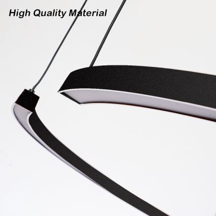 Immax NEO 07329L - LED stmievateľný luster na lane FINO LED/72W/230V 120 cm Tuya čierna + diaľkové ovládanie