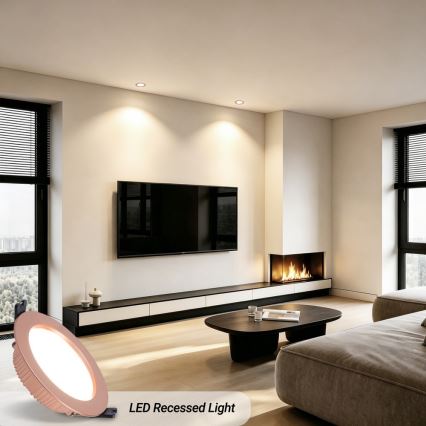 Immax NEO 07330L - stlmiteľné LED podhľadové svietidlo DOWN LED/12W/230V Wi-Fi Tuya pr. 12 cm ružové zlato