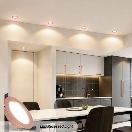 Immax NEO 07330L - stlmiteľné LED podhľadové svietidlo DOWN LED/12W/230V Wi-Fi Tuya pr. 12 cm ružové zlato
