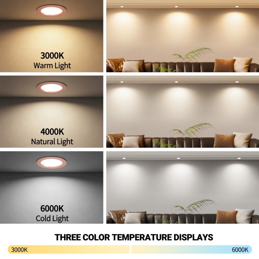 Immax NEO 07330L - stlmiteľné LED podhľadové svietidlo DOWN LED/12W/230V Wi-Fi Tuya pr. 12 cm ružové zlato