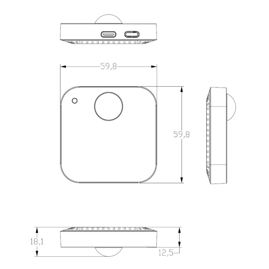 Immax NEO 07530L - Inteligentný senzor PIR, prítomnosti a osvetlenia USB/5V