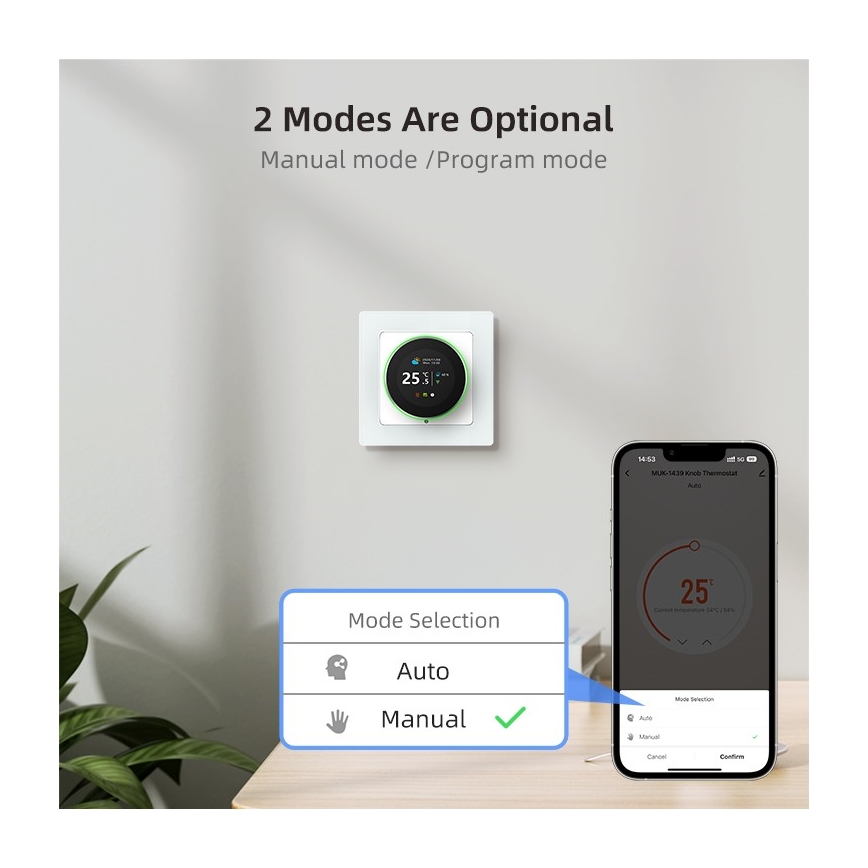 Immax NEO 07534L - Termostat pre podlahové kúrenie SMART 230V/3A Wi-Fi Tuya
