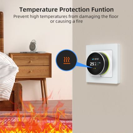 Immax NEO 07535L - Termostat pre elektrické podlahové kúrenie SMART 230V/16A Wi-Fi Tuya