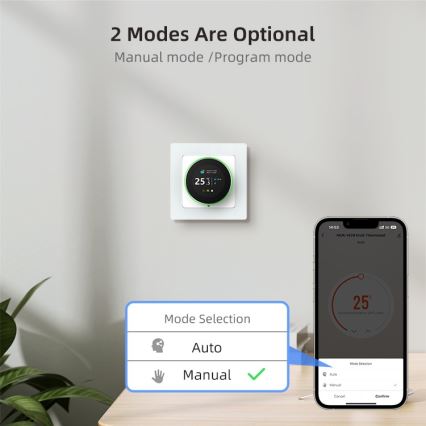 Immax NEO 07535L - Termostat pre elektrické podlahové kúrenie SMART 230V/16A Wi-Fi Tuya
