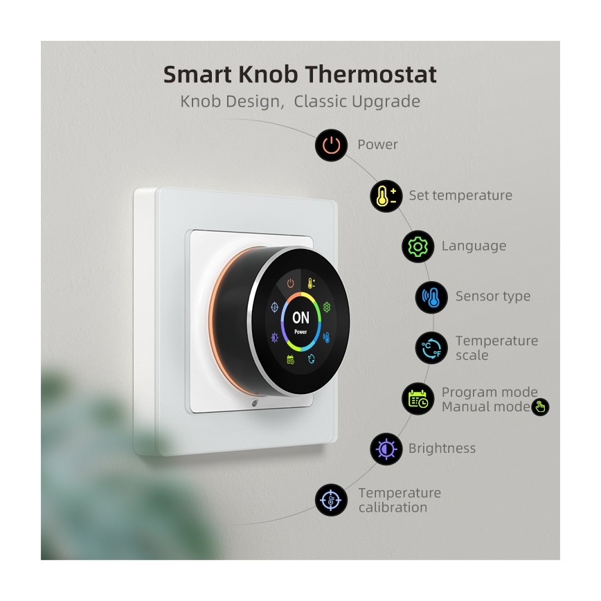 Immax NEO 07535L - Termostat pre elektrické podlahové kúrenie SMART 230V/16A Wi-Fi Tuya