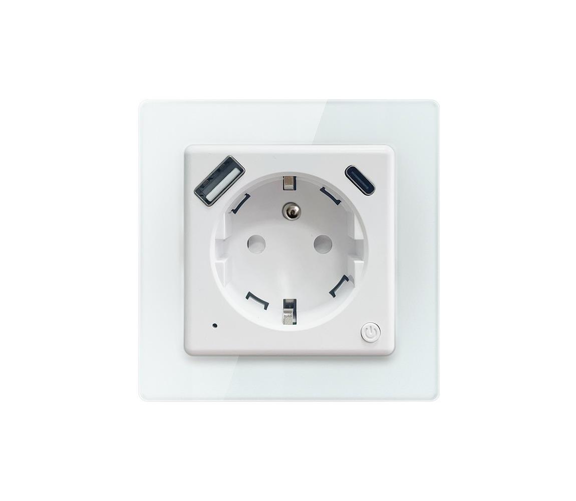 NEO 07544L - Inteligentná zásuvka E 16A/230V + 1× USB-A + 1× USB-C PD 20W Wi-Fi 07544L