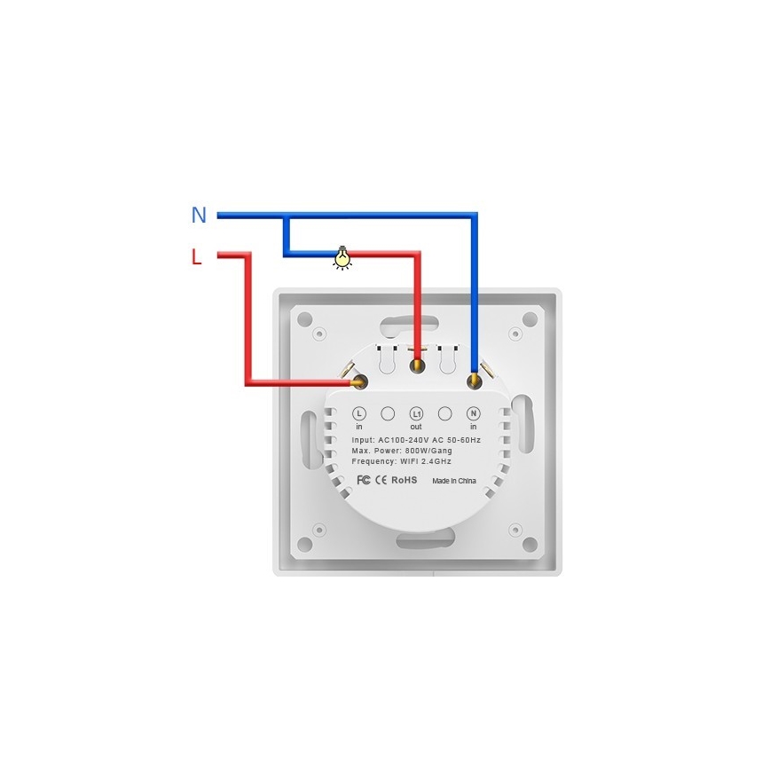 Immax NEO 07549L - Inteligentný vypínač 1-tlačidlový 230V Tuya