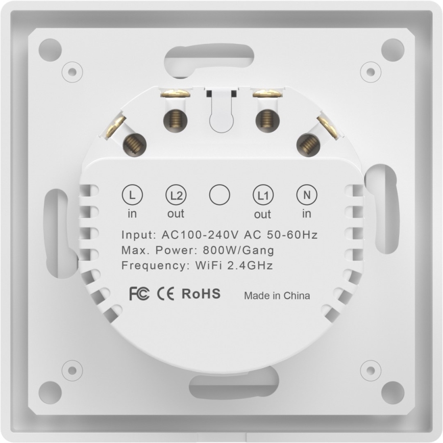 Immax NEO 07550L - Inteligentný dvojtlačidlový vypínač 230 V Tuya